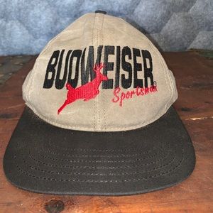 Vintage Retro Budweiser Sportsman Snapback Hat